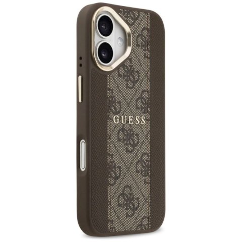 Etui Guess 4G Stripe MagSafe na iPhone 17 - brązowe Guess