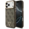 Etui Guess 4G Triangle Logo MagSafe na iPhone 17 Pro Max - brązowo-złote Guess