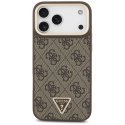 Etui Guess 4G Triangle Logo MagSafe na iPhone 17 Pro Max - brązowo-złote Guess