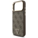 Etui Guess 4G Triangle Logo MagSafe na iPhone 17 Pro Max - brązowo-złote Guess