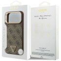 Etui Guess 4G Triangle Logo MagSafe na iPhone 17 Pro Max - brązowo-złote Guess
