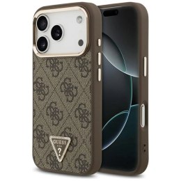Etui Guess 4G Triangle Logo MagSafe na iPhone 17 Pro - brązowo-złote Hikvision