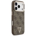 Etui Guess 4G Triangle Logo MagSafe na iPhone 17 Pro - brązowo-złote Hikvision