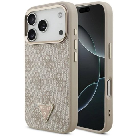 Etui Guess 4G Triangle Logo MagSafe na iPhone 17 Pro - różowo-złote Guess