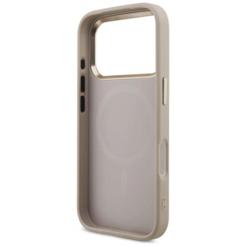 Etui Guess 4G Triangle Logo MagSafe na iPhone 17 Pro - różowo-złote Guess