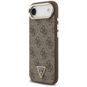 Etui Guess 4G Triangle Logo MagSafe na iPhone Air brązowy - złote Guess