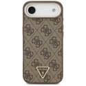 Etui Guess 4G Triangle Logo MagSafe na iPhone Air brązowy - złote Guess