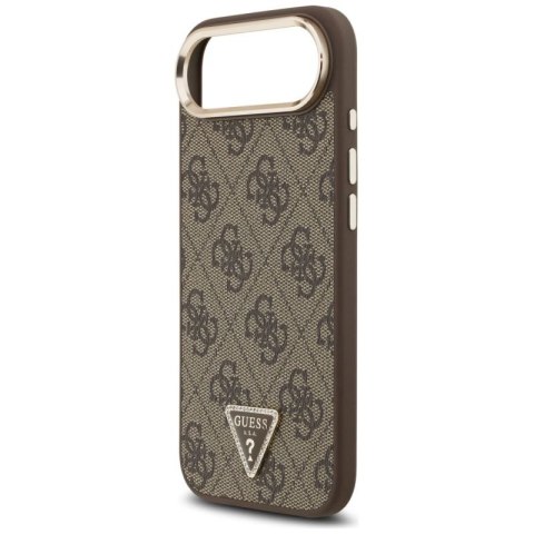Etui Guess 4G Triangle Logo MagSafe na iPhone Air brązowy - złote Guess