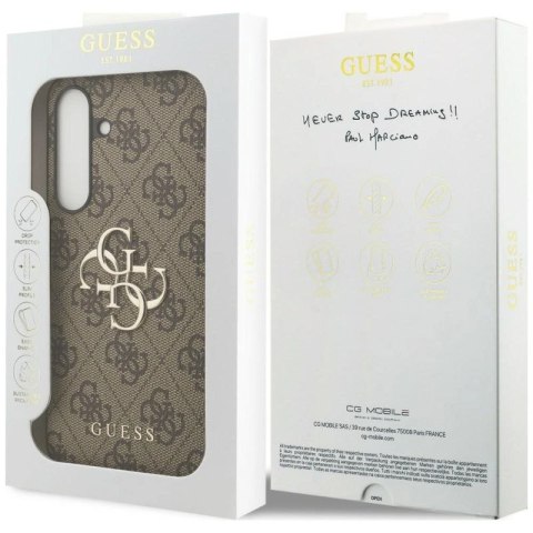 Etui Guess Big 4G Classic Logo na Samsung Galaxy S25 FE - brązowe Guess