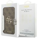 Etui Guess Book 4G Metal Logo na iPhone 17 Pro Max - brązowe Guess