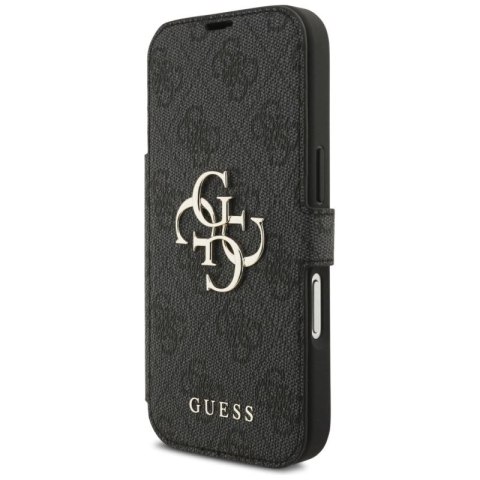 Etui Guess Book 4G Metal Logo na iPhone 17 Pro - czarne Guess