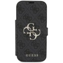 Etui Guess Book 4G Metal Logo na iPhone 17 Pro - czarne Guess