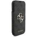Etui Guess Book 4G Metal Logo na iPhone 17 Pro - czarne Guess
