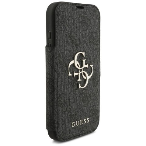 Etui Guess Book 4G Metal Logo na iPhone 17 Pro - czarne Guess