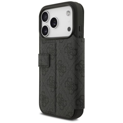 Etui Guess Book 4G Metal Logo na iPhone 17 Pro - czarne Guess