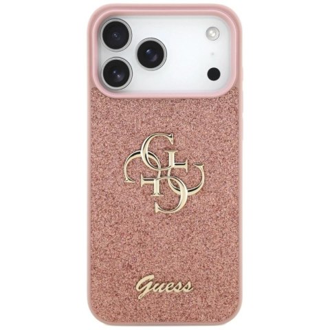 Etui Guess Fixed Glitter Big 4G na iPhone 17 Pro Max - różowe Guess