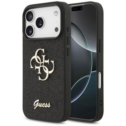 Etui Guess Fixed Glitter Big 4G na iPhone 17 Pro - czarne Guess