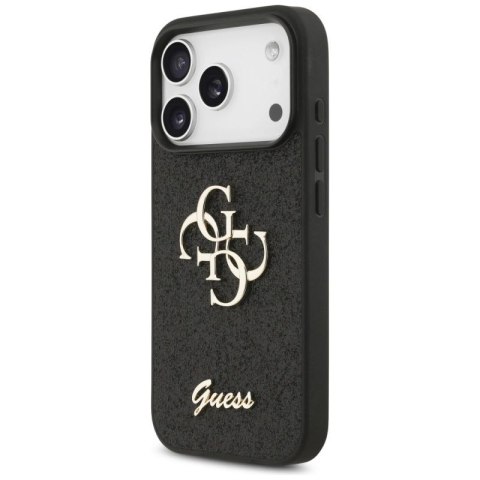 Etui Guess Fixed Glitter Big 4G na iPhone 17 Pro - czarne Guess