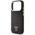 Etui Guess Glitter Triangle Logo MagSafe na iPhone 17 Pro - czarne Guess