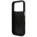 Etui Guess Glitter Triangle Logo MagSafe na iPhone 17 Pro - czarne Guess