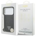 Etui Guess Glitter Triangle Logo MagSafe na iPhone 17 Pro - czarne Guess