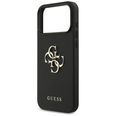Etui Guess Grained Big 4G & Classic Logo na iPhone 17 Pro Max - czarne Guess