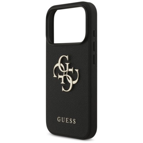 Etui Guess Grained Big 4G & Classic Logo na iPhone 17 Pro - czarne Guess