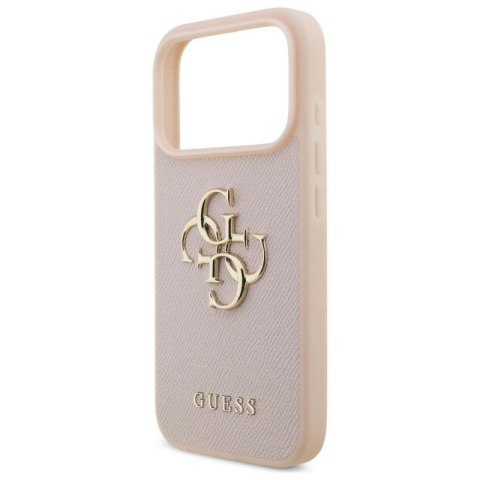 Etui Guess Grained Big 4G & Classic Logo na iPhone 17 Pro - różowe Guess