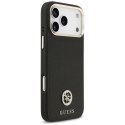 Etui Guess Grained Strass Logo MagSafe na iPhone 17 Pro Max - czarne Guess