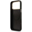 Etui Guess Grained Strass Logo MagSafe na iPhone 17 Pro Max - czarne Guess