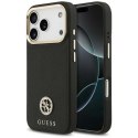 Etui Guess Grained Strass Logo MagSafe na iPhone 17 Pro - czarne Guess