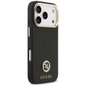 Etui Guess Grained Strass Logo MagSafe na iPhone 17 Pro - czarne Guess