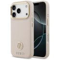 Etui Guess Grained Strass Logo MagSafe na iPhone 17 Pro - różowe Guess