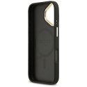 Etui Guess Grained Strass Logo MagSafe na iPhone 17 - czarne Guess