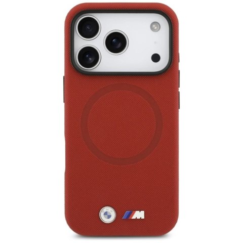 Etui BMW M FW Metal Logo MagSafe na iPhone 17 Pro - czerwone BMW