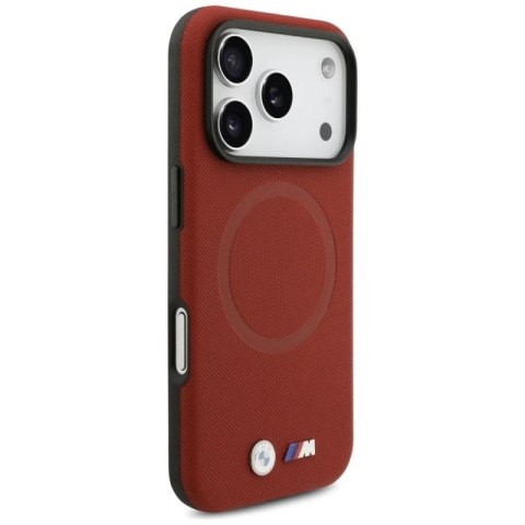 Etui BMW M FW Metal Logo MagSafe na iPhone 17 Pro - czerwone BMW