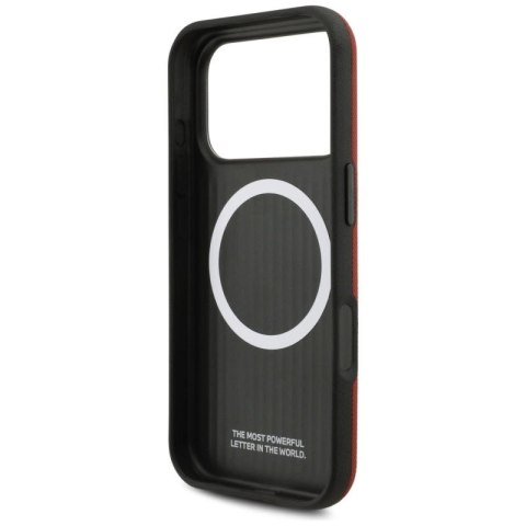 Etui BMW M FW Metal Logo MagSafe na iPhone 17 Pro - czerwone BMW