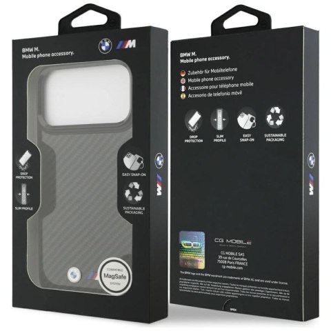Etui BMW M Kevlar Matt MagSafe na iPhone 17 Pro Max - czarne BMW