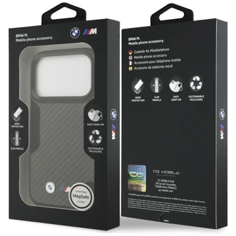 Etui BMW M Kevlar Matt MagSafe na iPhone 17 Pro - czarne BMW