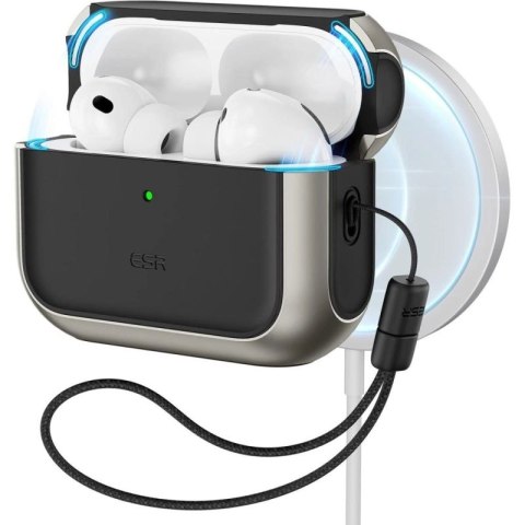 Etui ESR Orbit HaloLock MagSafe na AirPods Pro 3 - szaro-czarne ESR