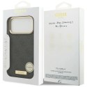 Etui Guess 4G Logo Plate MagSafe na iPhone 17 Pro Max - czarne Guess