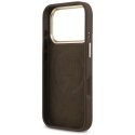 Etui Guess 4G Logo Plate MagSafe na iPhone 17 Pro - brązowe Guess