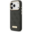 Etui Guess 4G Logo Plate MagSafe na iPhone 17 Pro -czarne Guess