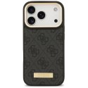 Etui Guess 4G Logo Plate MagSafe na iPhone 17 Pro -czarne Guess