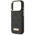 Etui Guess 4G Logo Plate MagSafe na iPhone 17 Pro -czarne Guess