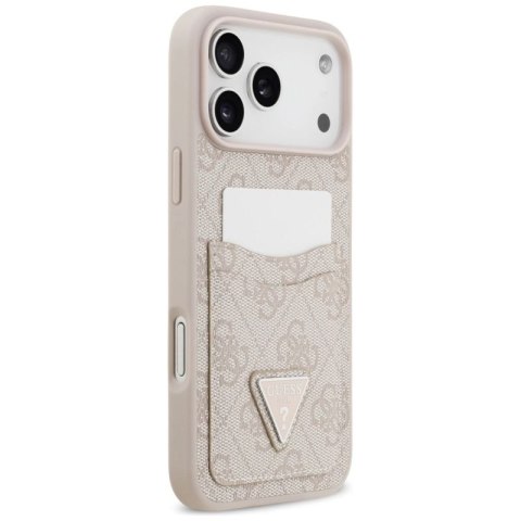 Etui Guess 4G nauble Card Triangle na iPhone 17 Pro Max - różowe Guess