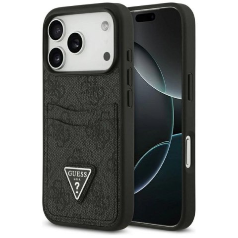 Etui Guess 4G nauble Card Triangle na iPhone 17 Pro - czarne Guess