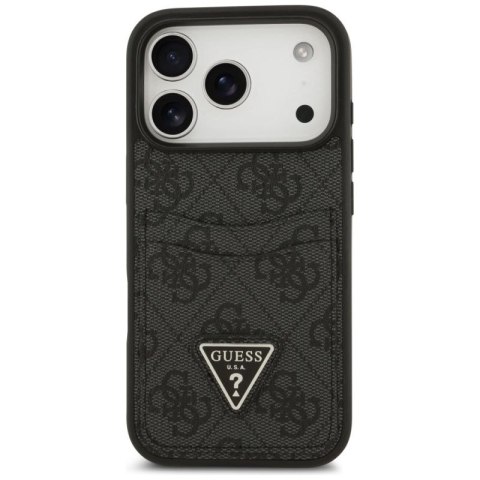 Etui Guess 4G nauble Card Triangle na iPhone 17 Pro - czarne Guess