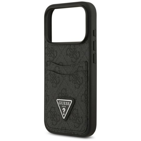 Etui Guess 4G nauble Card Triangle na iPhone 17 Pro - czarne Guess