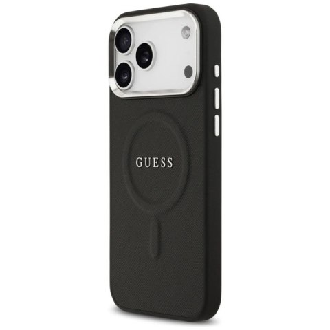 Etui Guess Classic Logo MagSafe na iPhone 17 Pro Max - czarne Guess